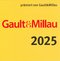 Gault&Millau Empfehlung 2021 auf gelbem Hintergrund mit American Express Logo